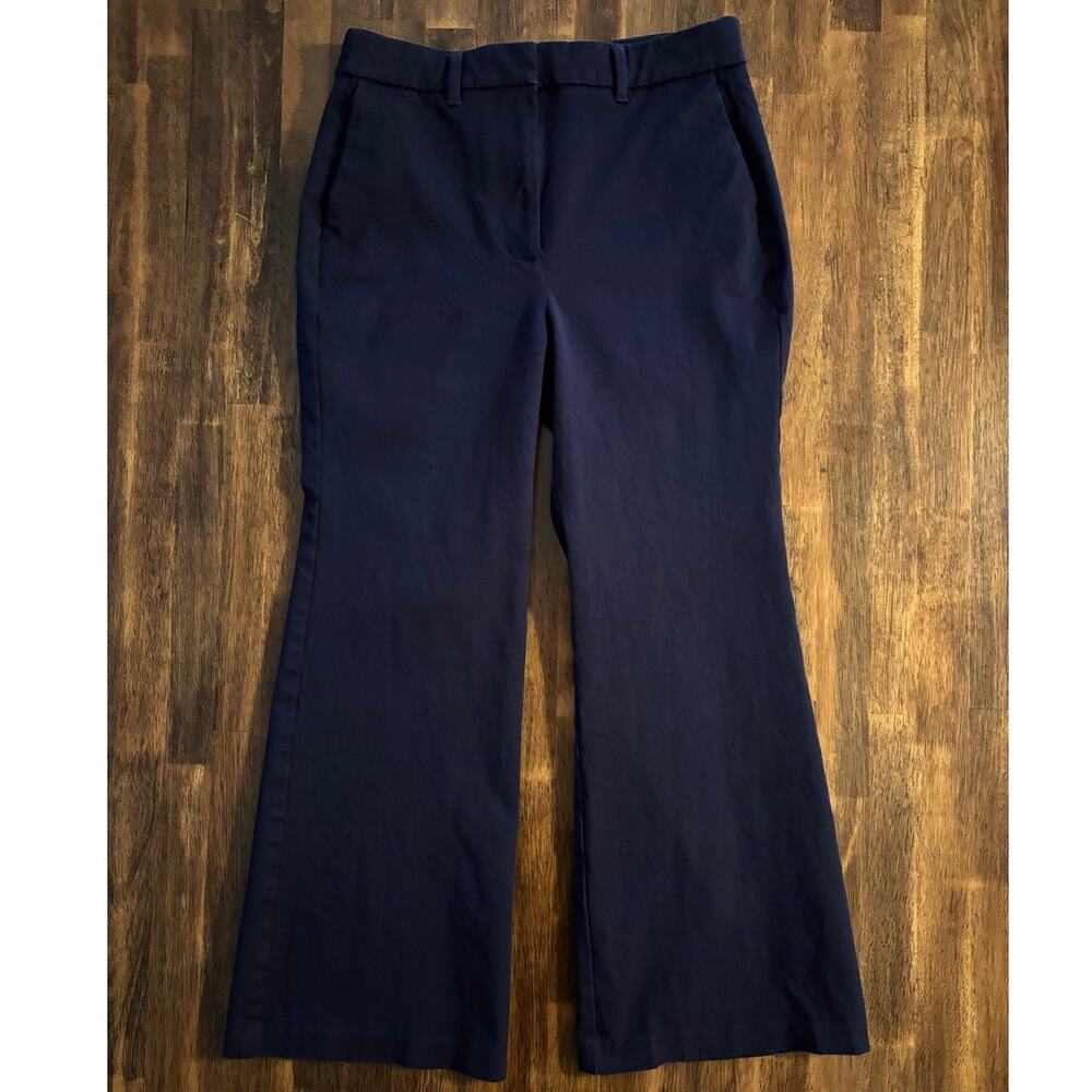 Boden Women's 4 Pants 26 x 24 Chelsea Crop Kick Flare Trouser Cotton Stretch